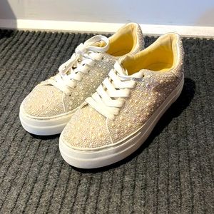 Betsey Johnson Pearl sneakers - perfect bride sneaker